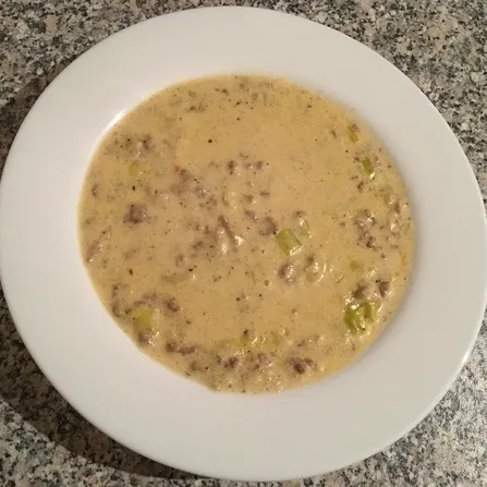 Bild von Hackfleisch-Käse-Suppe mit Lauch